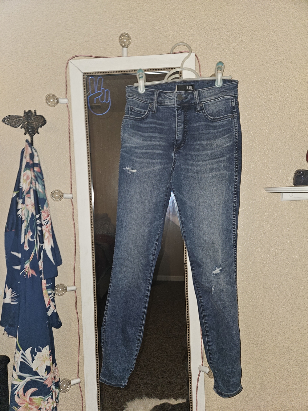Kut from the Kloth Mid-Rise Blue Skinny Jeans